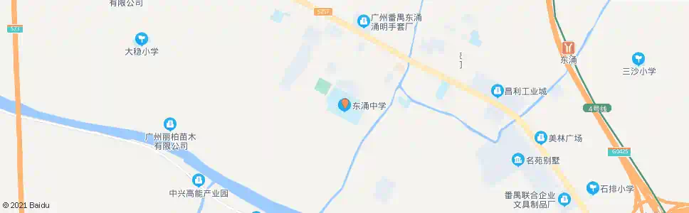 广州东涌中学_公交站地图_广州公交_妙搜公交查询2025
