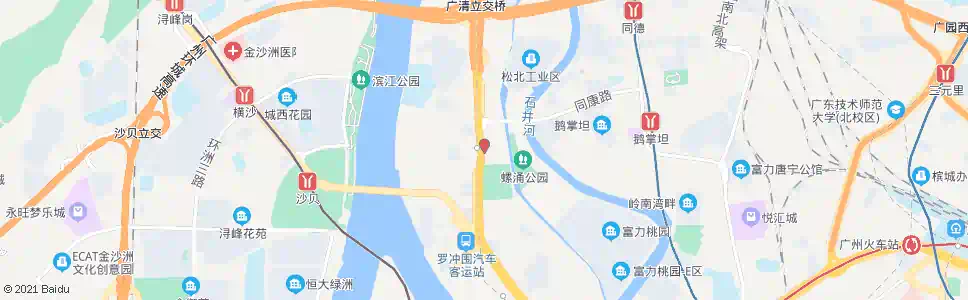 广州松南街口_公交站地图_广州公交_妙搜公交查询2025