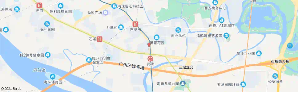 广州南洲名苑北_公交站地图_广州公交_妙搜公交查询2025