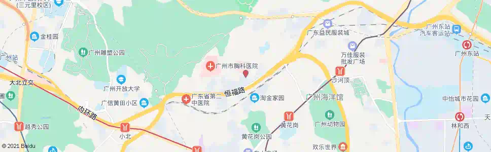 广州横枝岗(广医肿瘤医院)_公交站地图_广州公交_妙搜公交查询2025