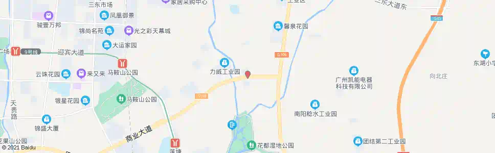 广州花山第二工业区_公交站地图_广州公交_妙搜公交查询2025