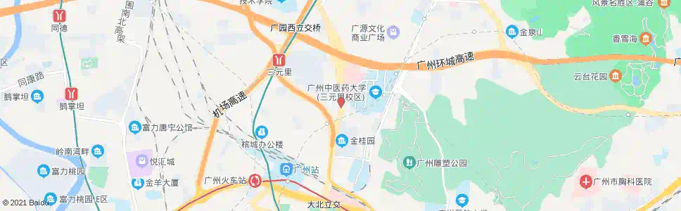 广州中医学院_公交站地图_广州公交_妙搜公交查询2025