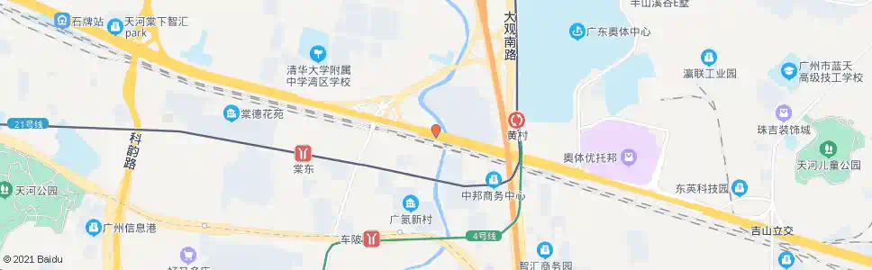 广州车陂高架桥侧_公交站地图_广州公交_妙搜公交查询2025