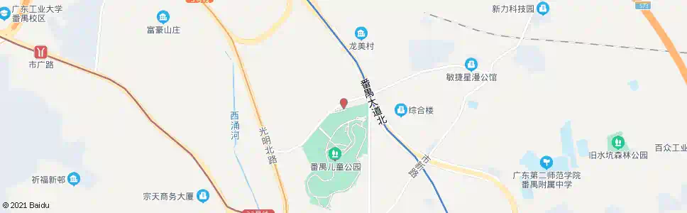 广州番禺区儿童公园总站_公交站地图_广州公交_妙搜公交查询2025
