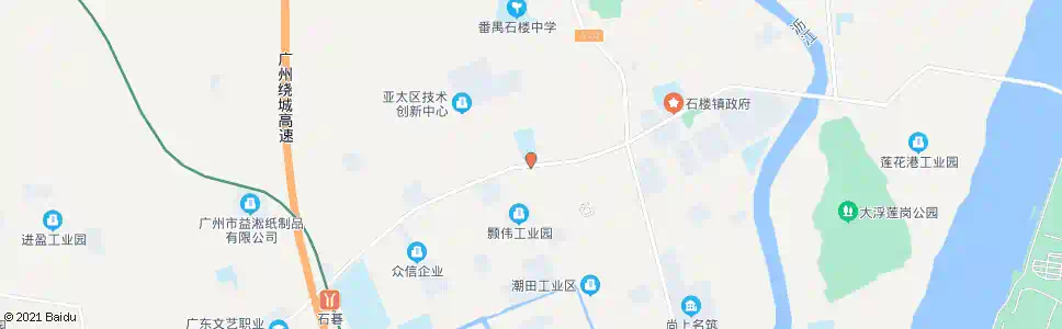 广州潮田工业区_公交站地图_广州公交_妙搜公交查询2025
