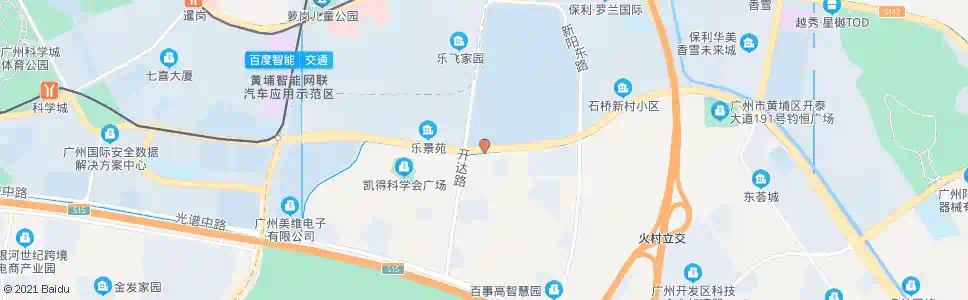 广州开泰大道(开达路口)_公交站地图_广州公交_妙搜公交查询2025