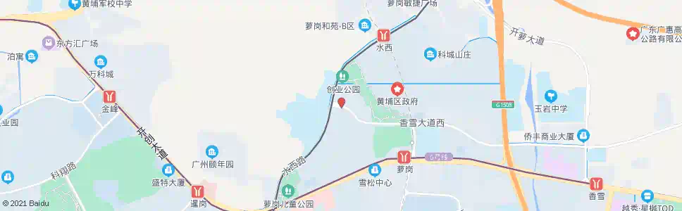 广州萝岗会议中心西_公交站地图_广州公交_妙搜公交查询2025