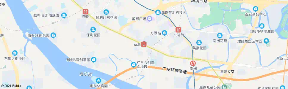 广州石溪_公交站地图_广州公交_妙搜公交查询2025