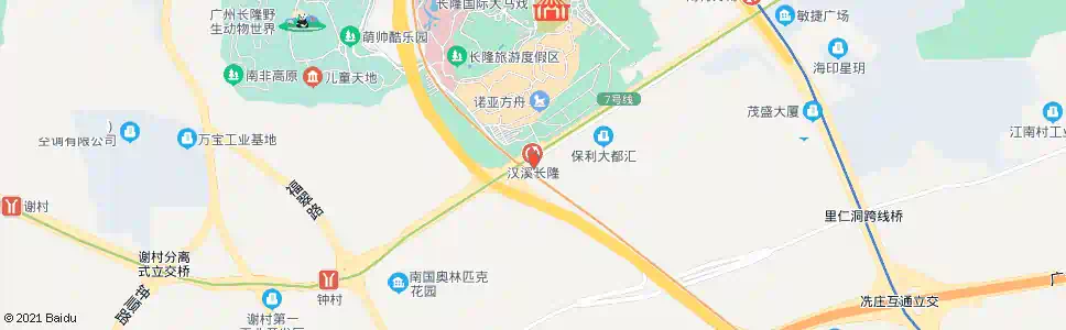 广州地铁汉溪长隆站_公交站地图_广州公交_妙搜公交查询2025