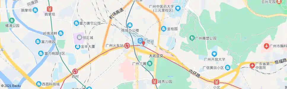 广州民航售票处(广州火车站)_公交站地图_广州公交_妙搜公交查询2025