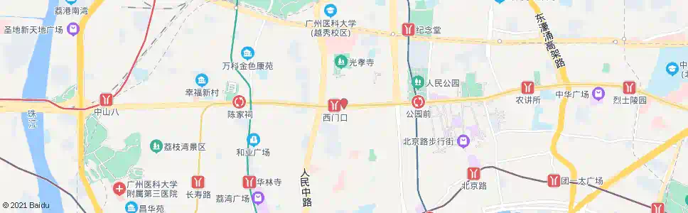广州西门口(中山六路)_公交站地图_广州公交_妙搜公交查询2025