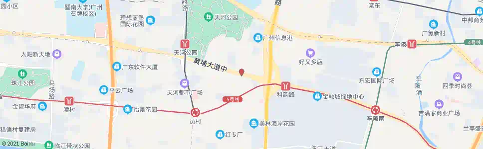 广州员村四横路口_公交站地图_广州公交_妙搜公交查询2025
