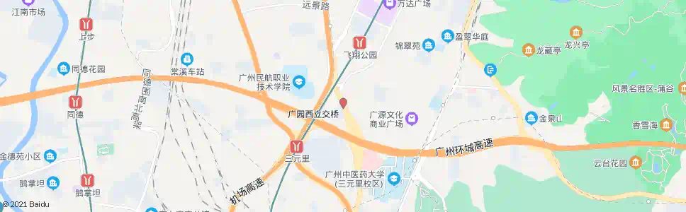 广州机场立交北_公交站地图_广州公交_妙搜公交查询2025