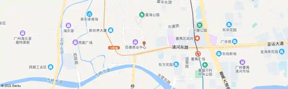 广州东城市场_公交站地图_广州公交_妙搜公交查询2025