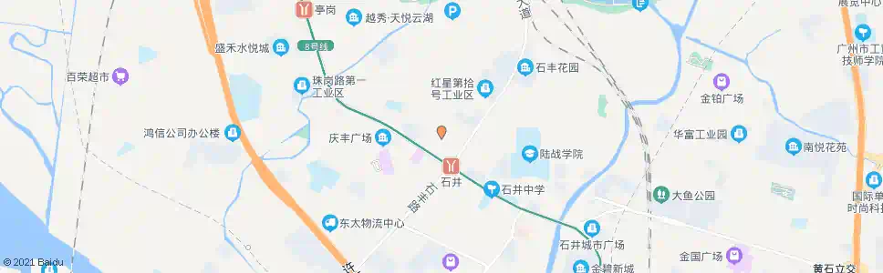 广州红星工业路南_公交站地图_广州公交_妙搜公交查询2025