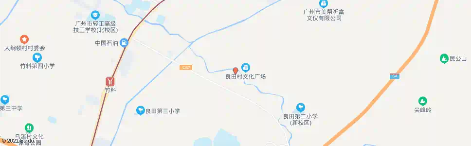 广州良田村委总站_公交站地图_广州公交_妙搜公交查询2025