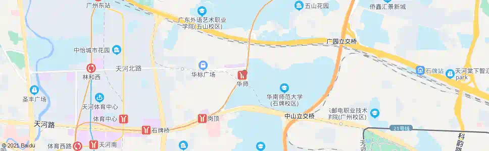 广州师大后门_公交站地图_广州公交_妙搜公交查询2025