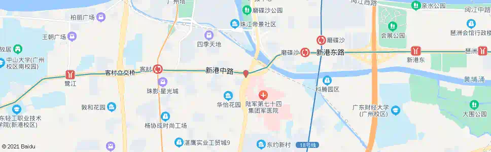 广州赤岗总站_公交站地图_广州公交_妙搜公交查询2025