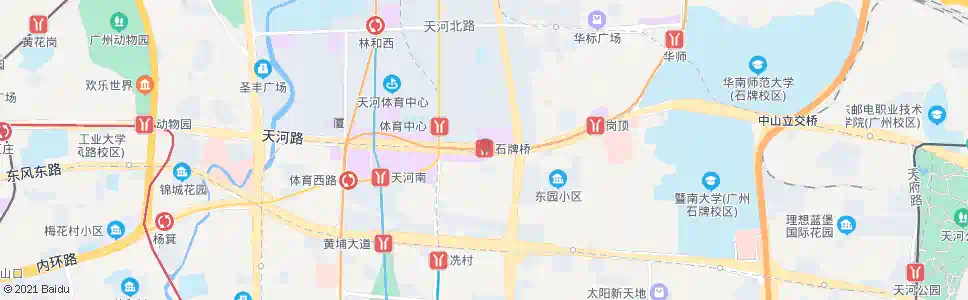 广州BRT石牌桥_公交站地图_广州公交_妙搜公交查询2025