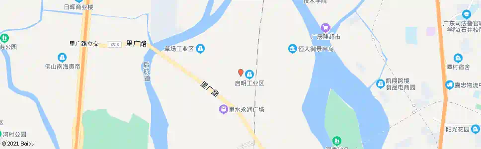 广州啟明工业区_公交站地图_广州公交_妙搜公交查询2025