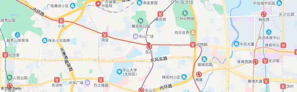 广州区庄立交_公交站地图_广州公交_妙搜公交查询2025