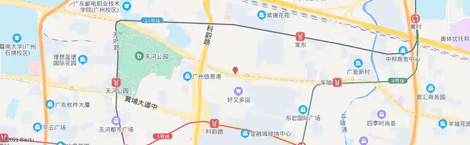 广州棠下村(中山大道西)_公交站地图_广州公交_妙搜公交查询2025