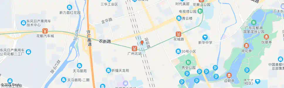 广州东海北路北_公交站地图_广州公交_妙搜公交查询2025