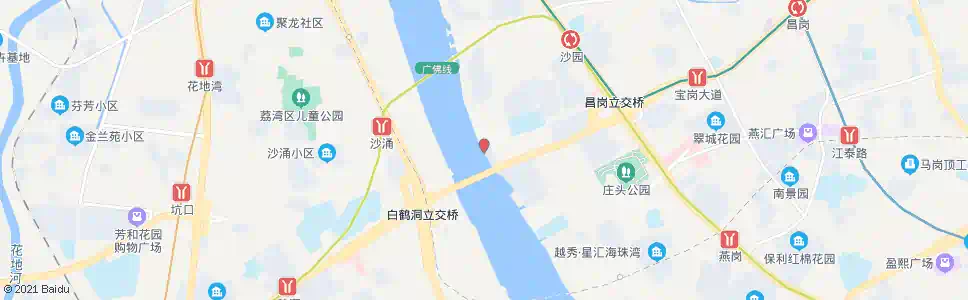 广州白蚬壳码头_公交站地图_广州公交_妙搜公交查询2025