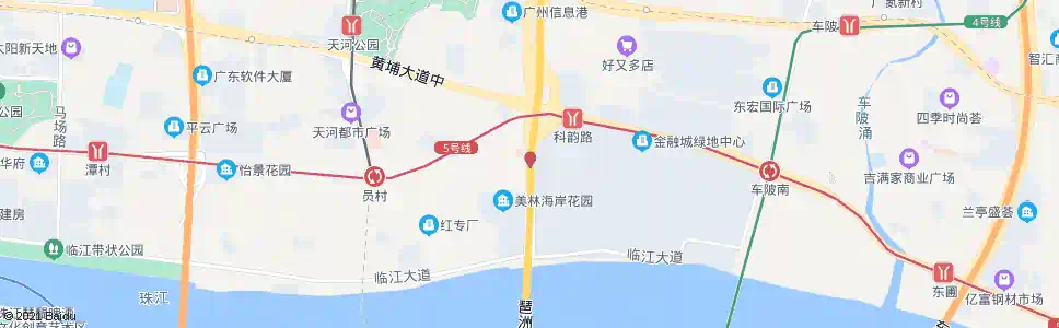 广州琶洲大桥北_公交站地图_广州公交_妙搜公交查询2025
