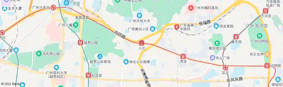 广州小北站_公交站地图_广州公交_妙搜公交查询2025