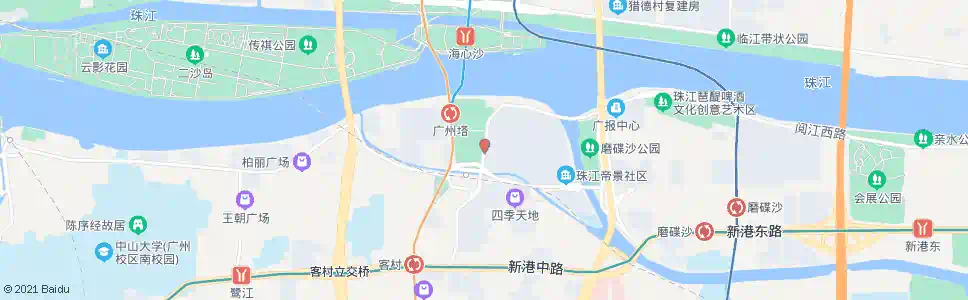 广州珠江帝景苑总站_公交站地图_广州公交_妙搜公交查询2025