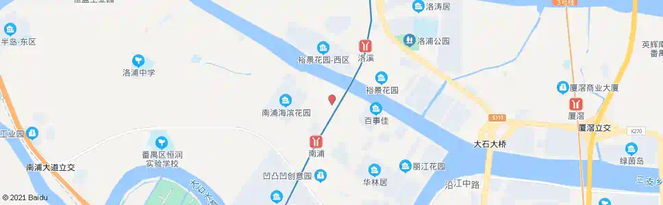广州南浦大桥南(沿沙路)_公交站地图_广州公交_妙搜公交查询2025