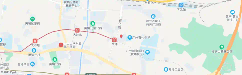 广州石化生活区_公交站地图_广州公交_妙搜公交查询2025