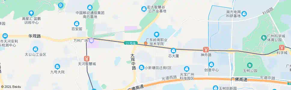 广州岭南学院_公交站地图_广州公交_妙搜公交查询2025