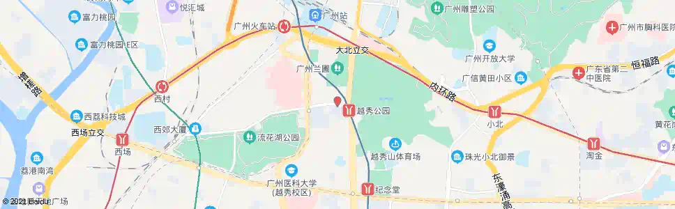广州解放北路口_公交站地图_广州公交_妙搜公交查询2025