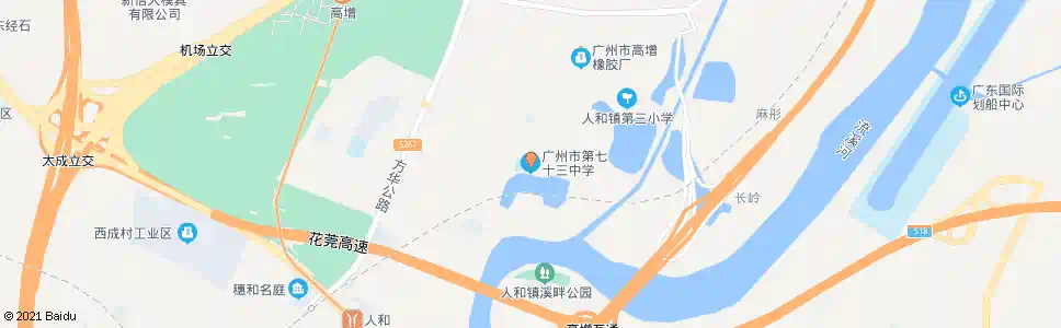 广州七十三中学_公交站地图_广州公交_妙搜公交查询2025