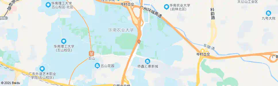 广州五山学生公寓_公交站地图_广州公交_妙搜公交查询2025