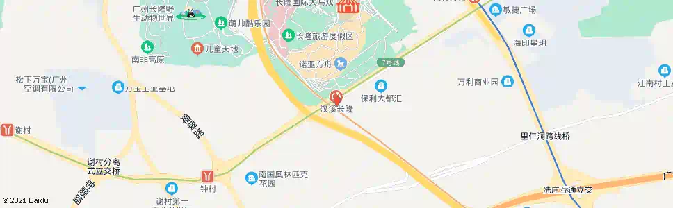 广州地铁汉溪长隆站总站_公交站地图_广州公交_妙搜公交查询2025