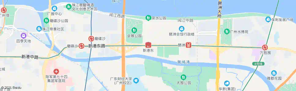 广州新港东站_公交站地图_广州公交_妙搜公交查询2025