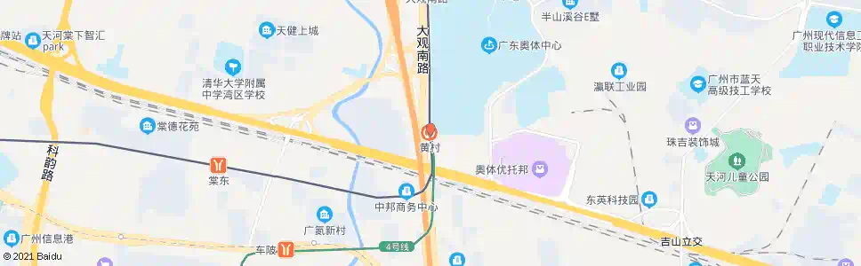 广州地铁黄村站_公交站地图_广州公交_妙搜公交查询2025
