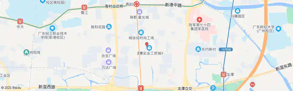 广州赤岗西(珠江消防器材厂)_公交站地图_广州公交_妙搜公交查询2025