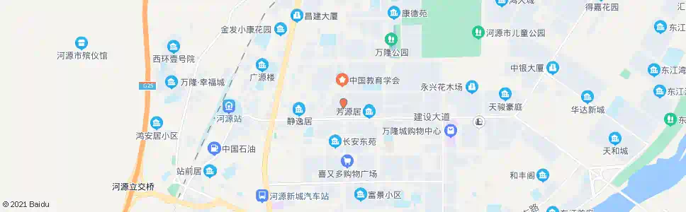 河源大地广场(广百站)_公交站地图_河源公交_妙搜公交查询2025