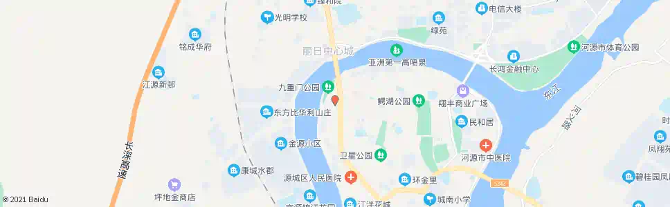 河源景江花园_公交站地图_河源公交_妙搜公交查询2025