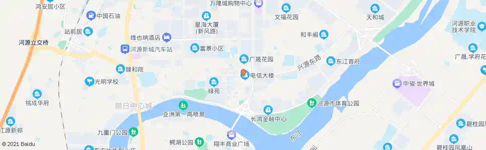 河源广晟百货_公交站地图_河源公交_妙搜公交查询2025