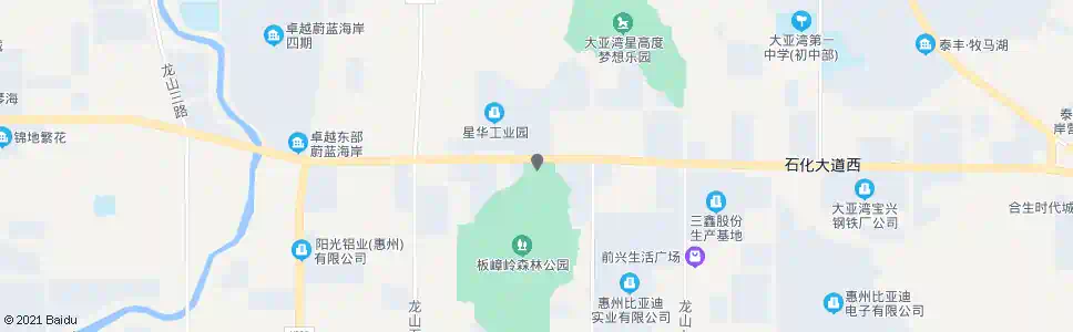 惠州板障岭公园_公交站地图_惠州公交_妙搜公交查询2025