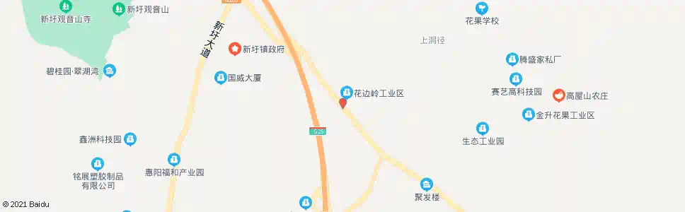 惠州花边岭工业区_公交站地图_惠州公交_妙搜公交查询2025