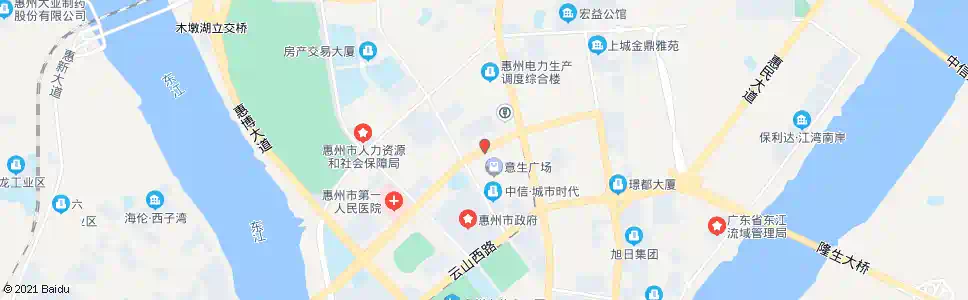 惠州江北新苑(意生广场)_公交站地图_惠州公交_妙搜公交查询2025