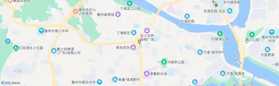 惠州花边岭广场(旺达数码)_公交站地图_惠州公交_妙搜公交查询2025