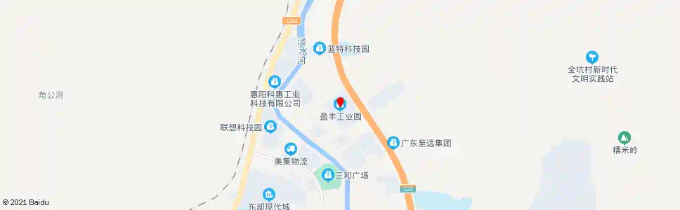 惠州盈丰工业园_公交站地图_惠州公交_妙搜公交查询2025