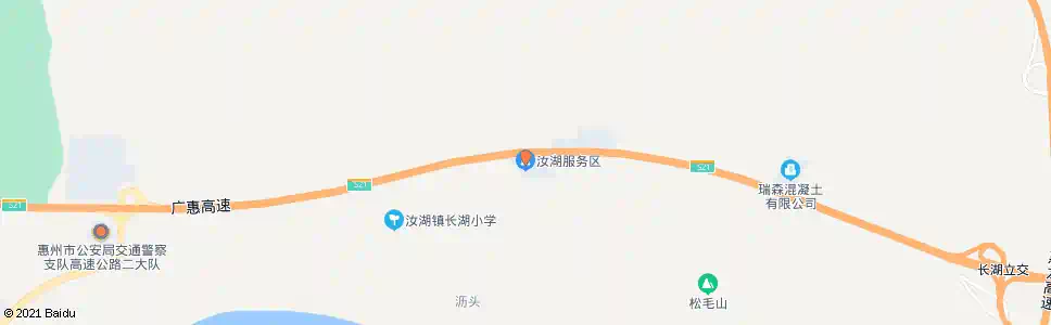 惠州汝湖服务区_公交站地图_惠州公交_妙搜公交查询2025